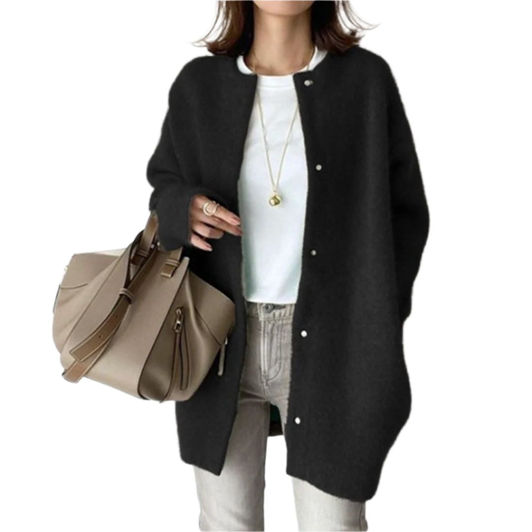 Cardigan Femme Oversize Boutonné - BlxckFR