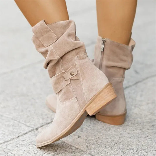 Bottines Femme Noir Élégantes en Cuir Synthétique - Foivo