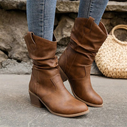 Bottes Courtes Femmes Noires Style Country