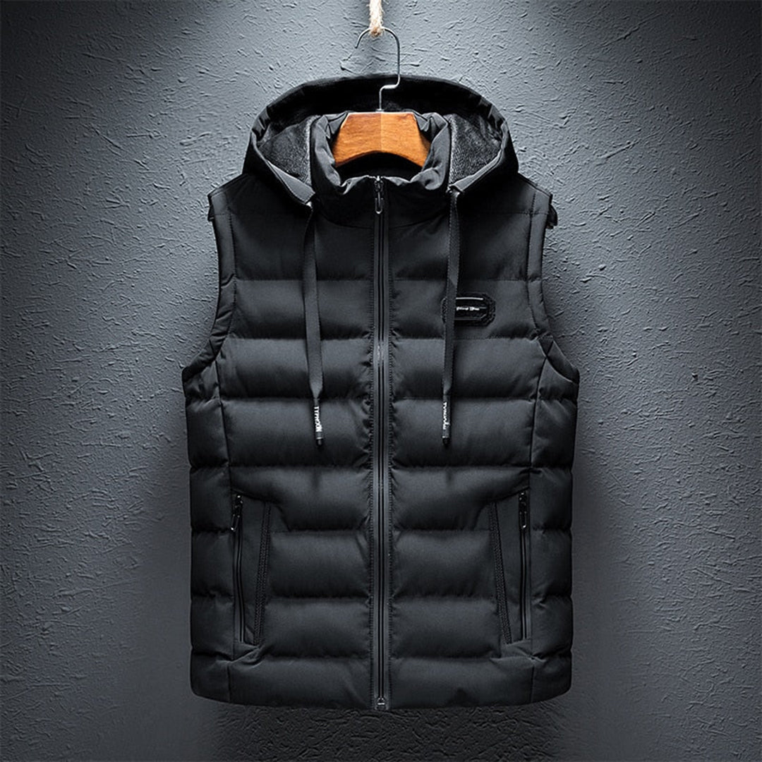 Gilet Duvet Homme Zippé Capuche - BlxckFR