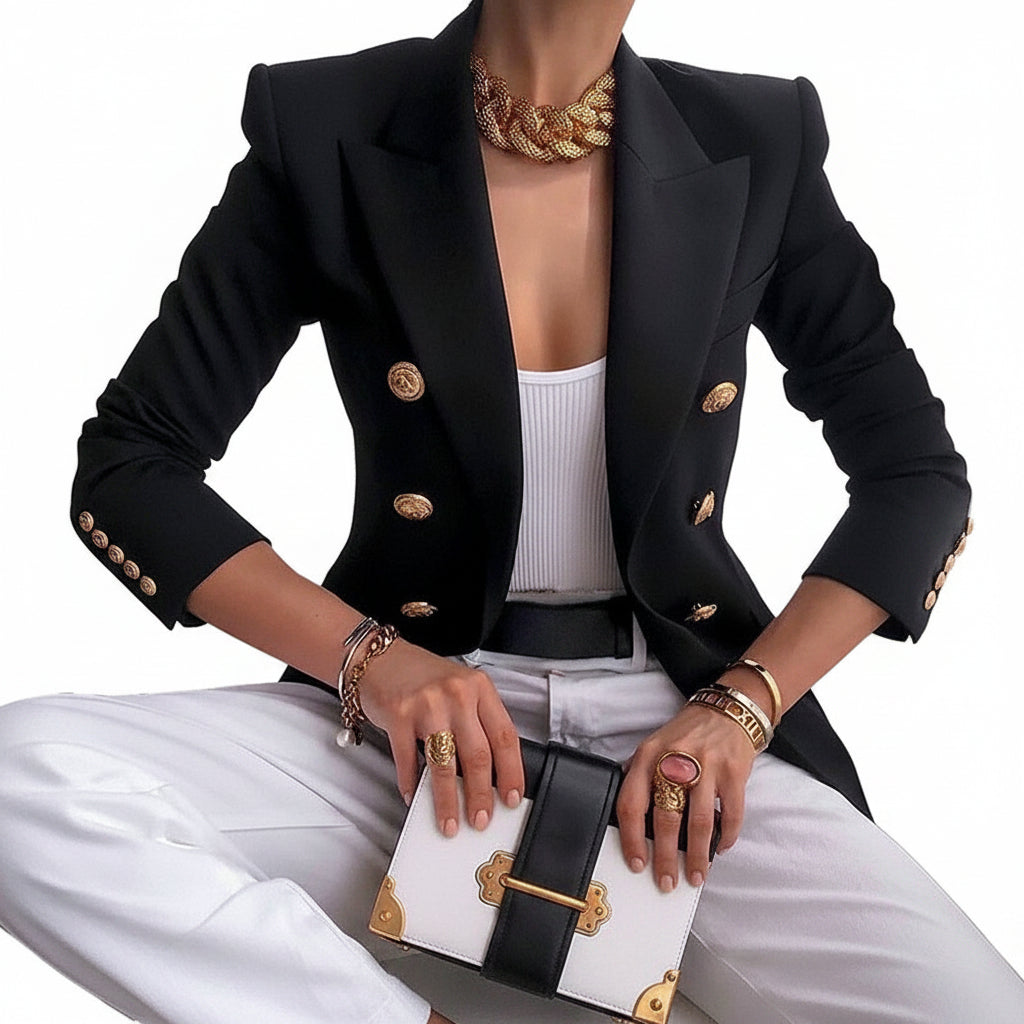 Blazer Femme Coupe Ajustée Classique - Foivo