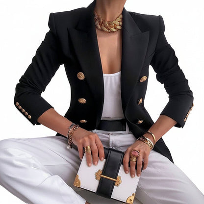 Blazer Femme Coupe Ajustée Classique - Foivo