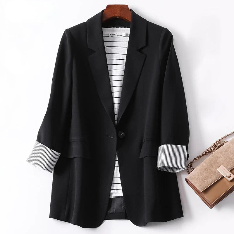 Blazer Femme Décontracté à Manches Longues 2