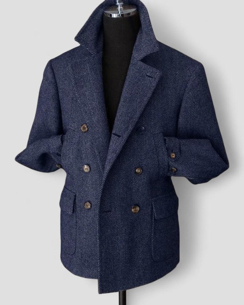 Blazer Homme Ajusté Double Boutonnage Chic 3