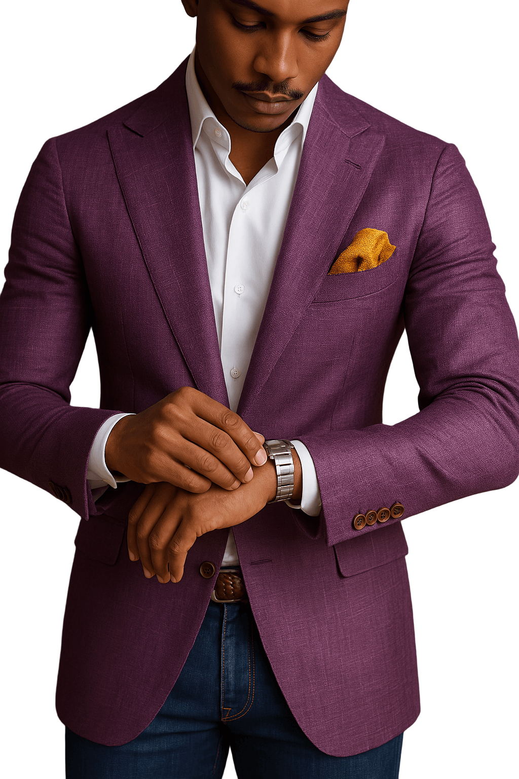 Blazer Homme Polyester Coupe Ajustée Moderne - Foivo