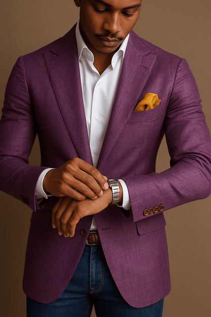 Blazer Homme Coupe Ajustée Moderne Polyvalent 1
