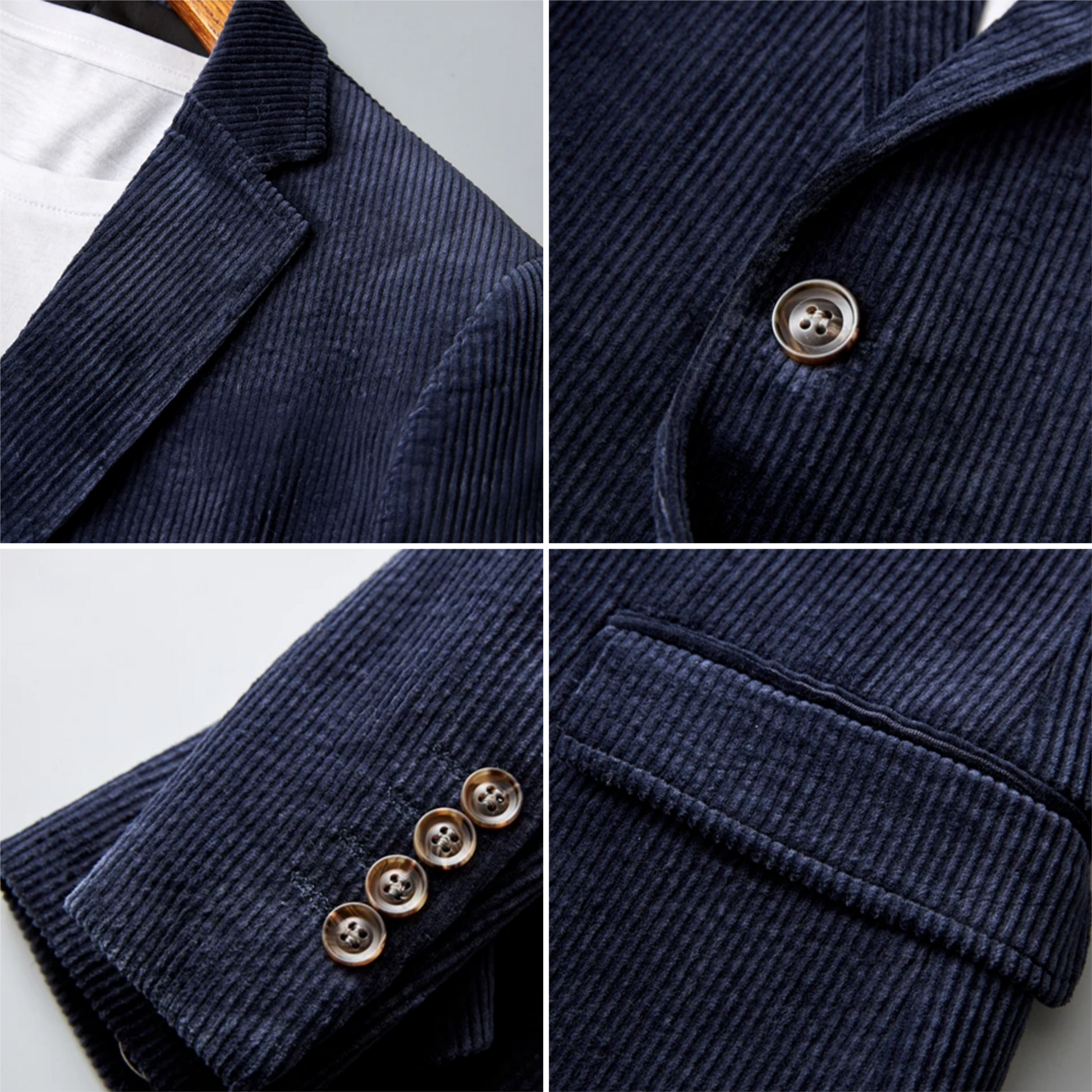 Blazer pour Homme en Velours Côtelé Chic 3