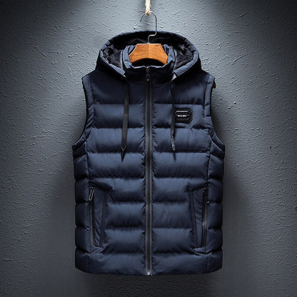 Gilet Duvet Homme Zippé Capuche