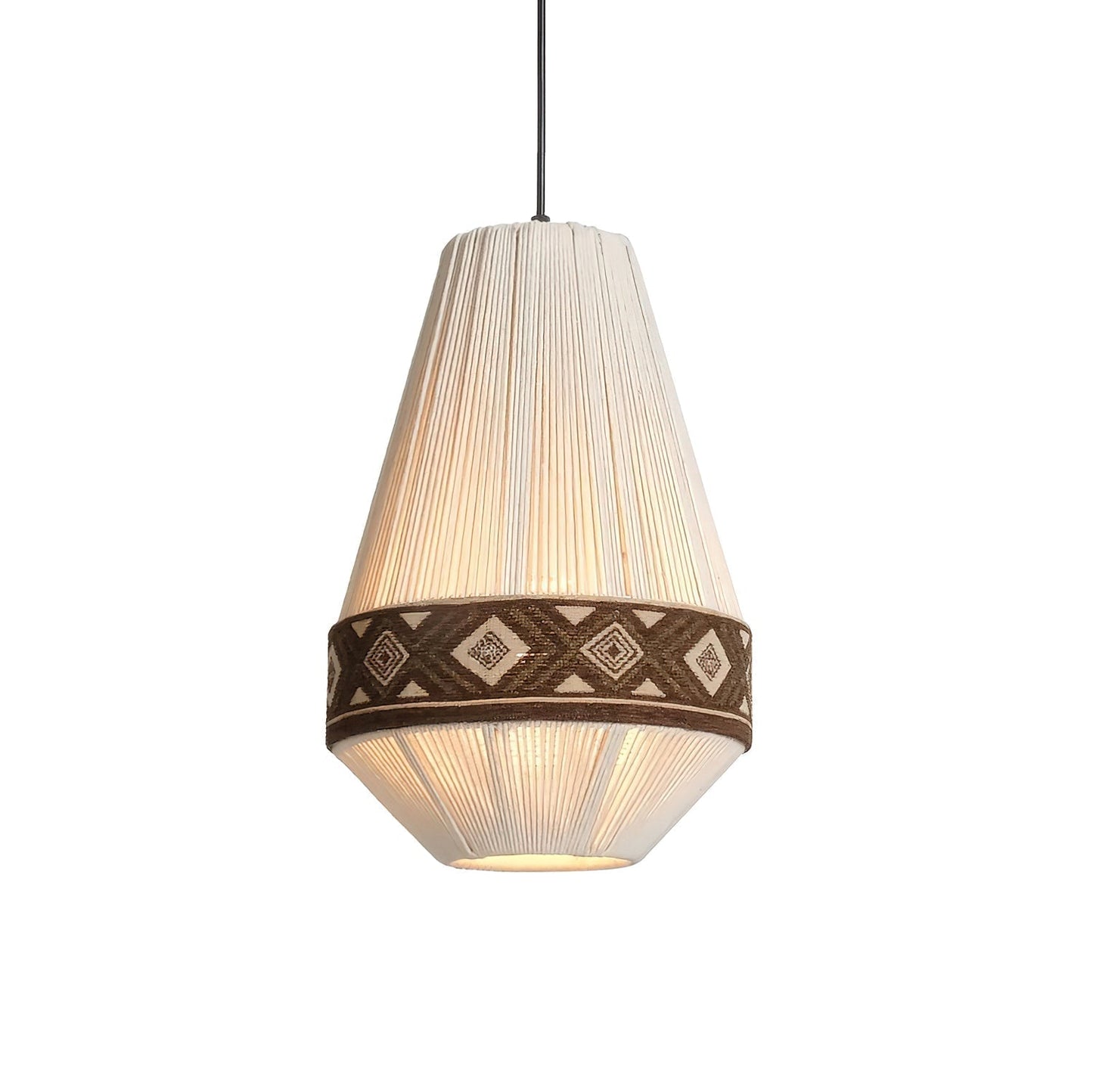 Lampe Suspendue Chic avec Franges et Éclairage Doux