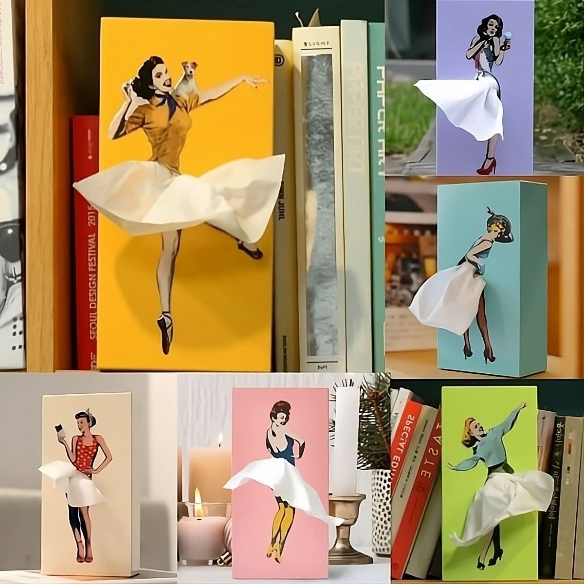 Boîte à Mouchoirs Créative en Forme de Jupe Interactif pour Salon, Chambre et Bureau 0