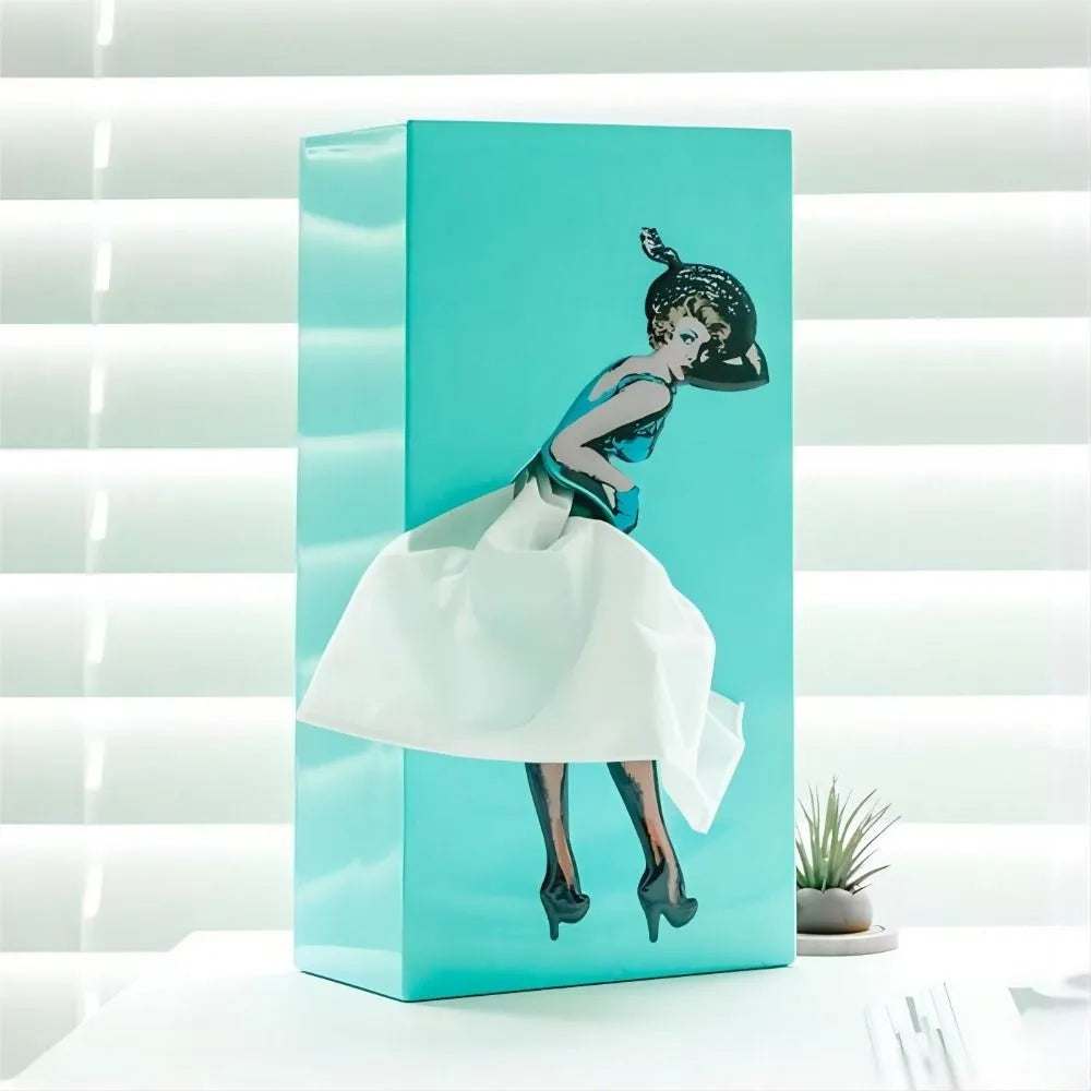 Boite à Mouchoirs Rétro Femme Décorative pour Intérieur 7