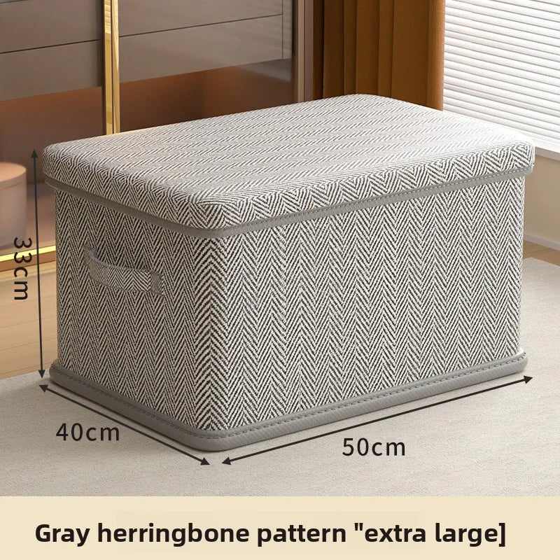 Boîte de Rangement Pliable Plastique avec Couvercle Grande Capacité