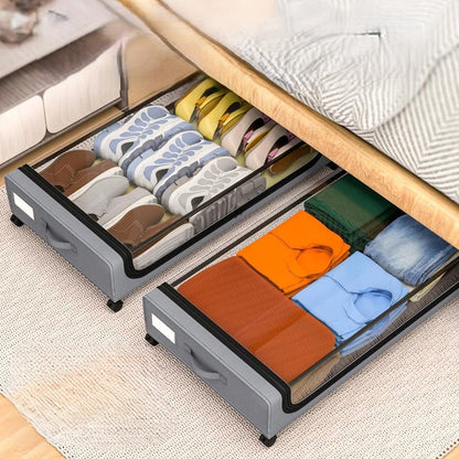 Boîte de rangement avec roulettes sous le lit - Foivo