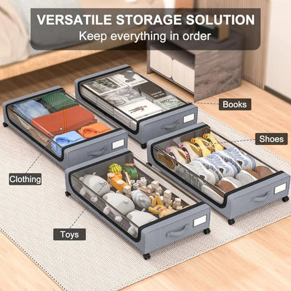 Boîte de Rangement Sous le Lit avec Roulettes 2