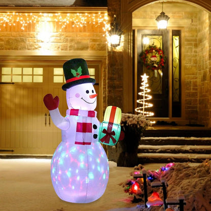 Décoration Gonflable Noël LED Bonhomme de Neige Lumineux