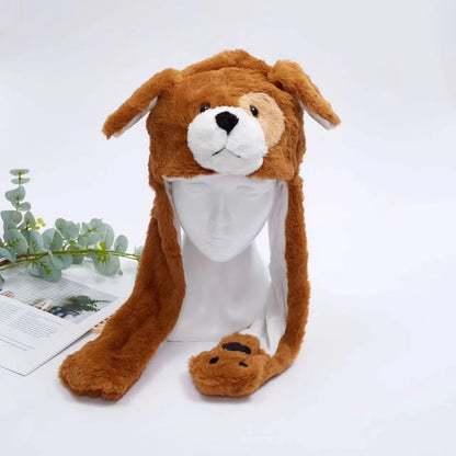 Bonnet Hiver Avec Oreilles Mobiles Amusant 16