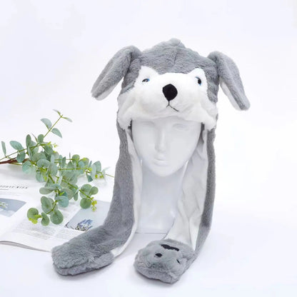 Bonnet Hiver Avec Oreilles Mobiles Amusant 19