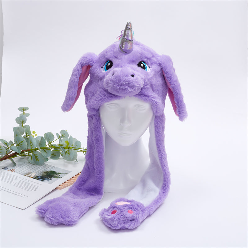 Bonnet Hiver Avec Oreilles Mobiles Amusant 36