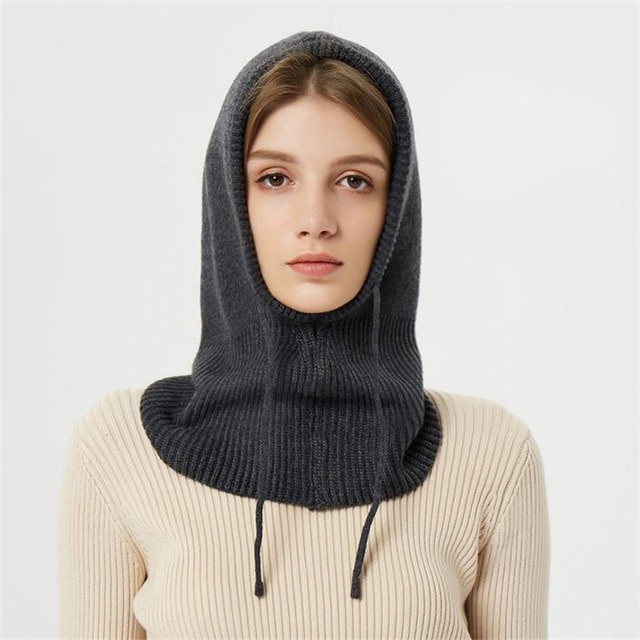 Bonnet d'Hiver Tricoté avec Capuche 3
