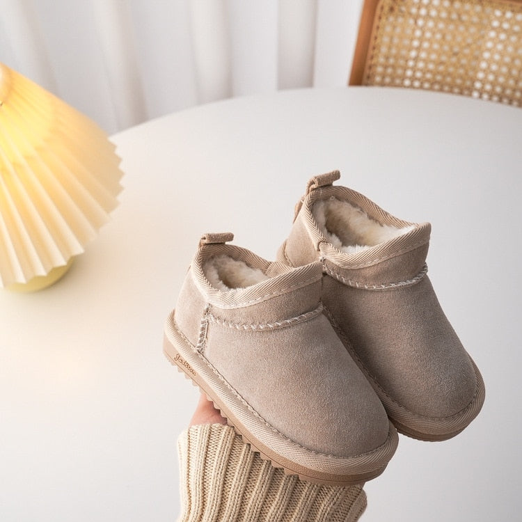Bottes Enfant Hiver Chaudes, Style Rétro pour 3-10 Ans - BlxckFR