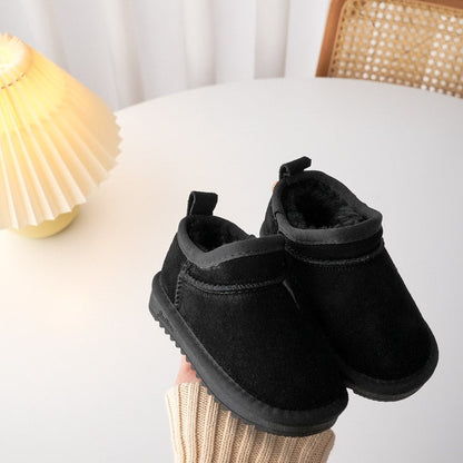 Bottes Enfant Hiver Chaudes, Style Rétro pour 3-10 Ans