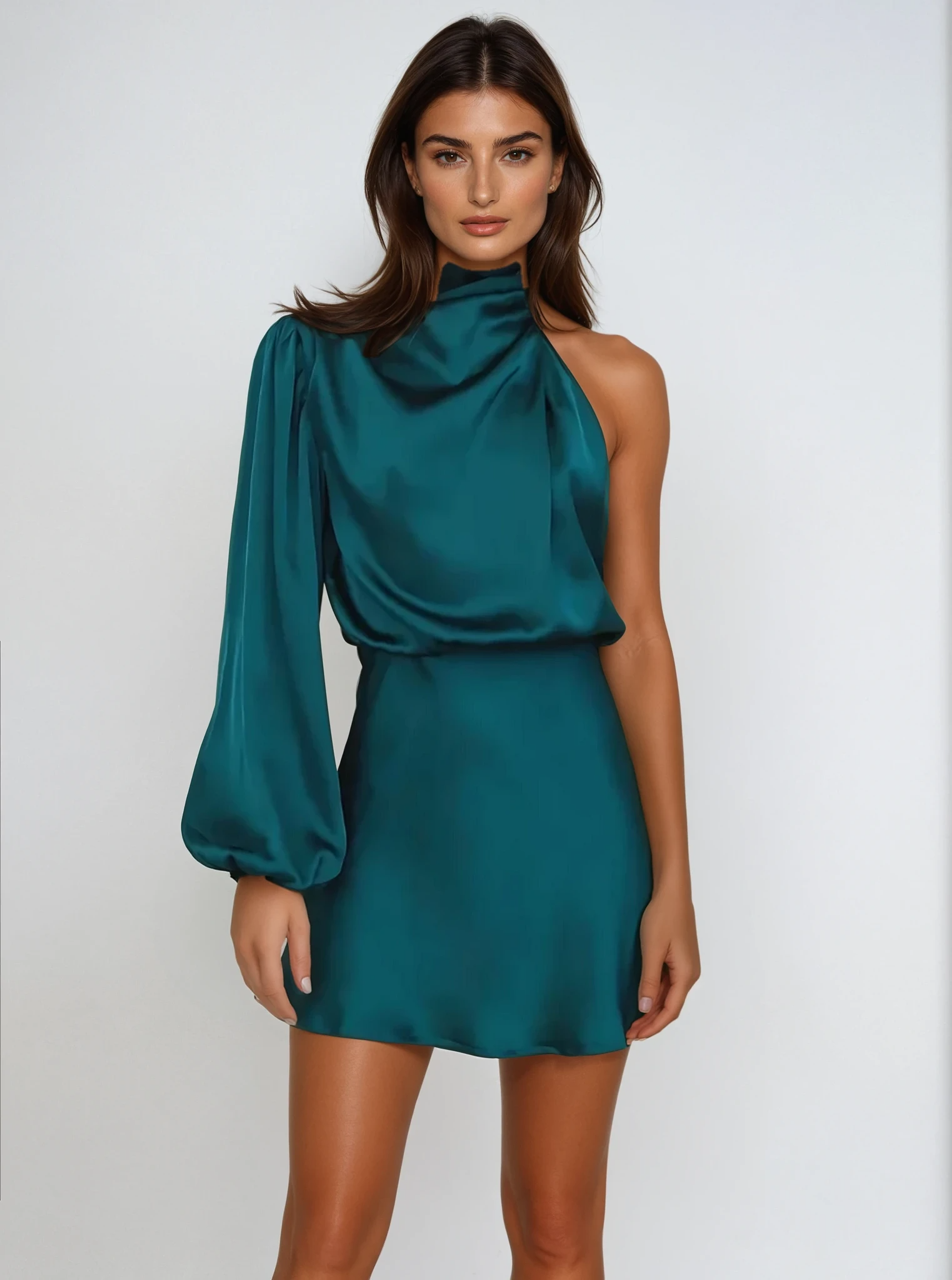 Robe de Cocktail Élégante Asymétrique - Foivo