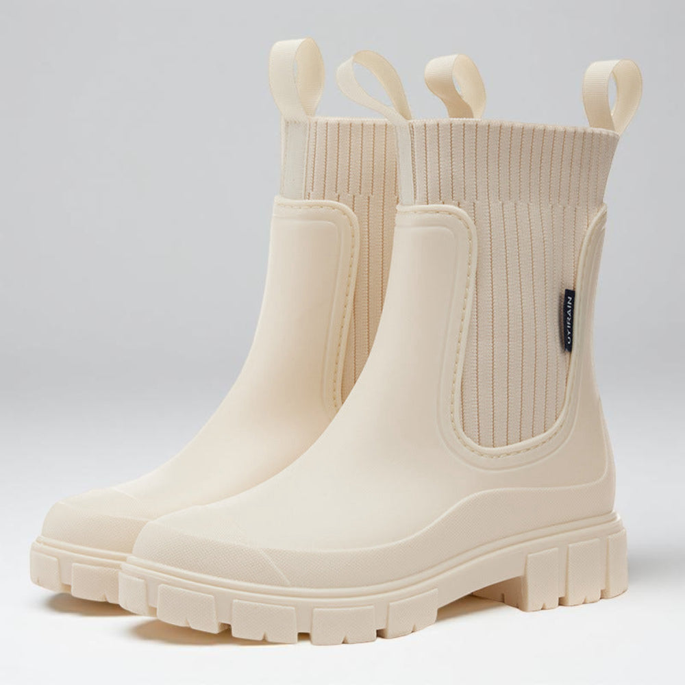 Bottes Chelsea Femme Imperméables Semelle Crantée Antidérapante - Foivo