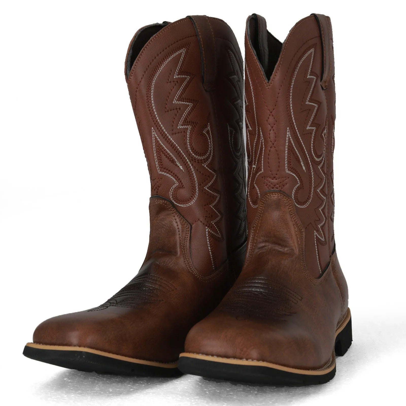 Bottes Homme Santiags Mi-Mollet avec Motif Totem 2