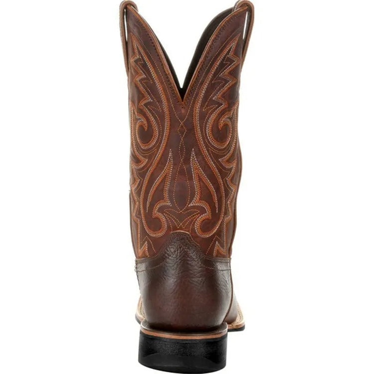 Bottes Homme Santiags Mi-Mollet avec Motif Totem 6