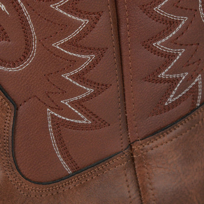 Bottes Homme Santiags Mi-Mollet avec Motif Totem 8