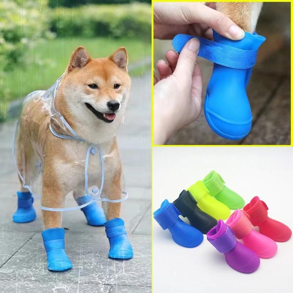 Bottes Pour Chien Imperméables Antidérapantes Ajustables 2