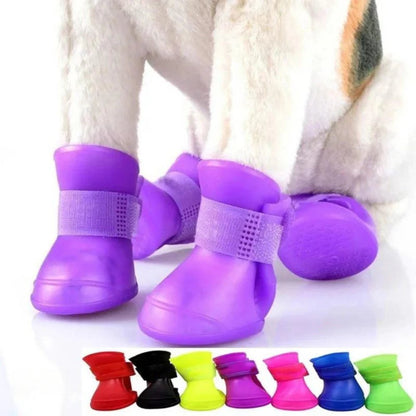 Bottes Pour Chien Imperméables Antidérapantes Ajustables 3
