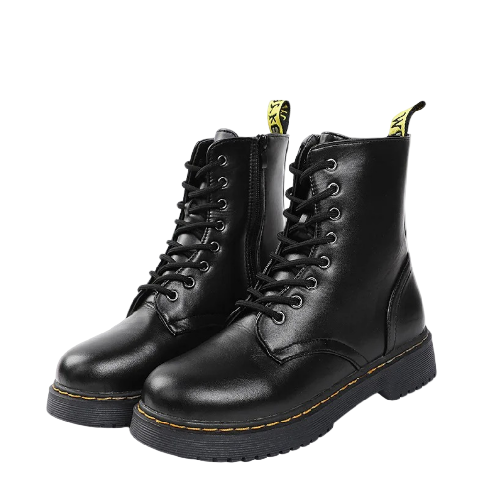 Bottes Femme Synthétique Fermeture Éclair Latérale - Foivo
