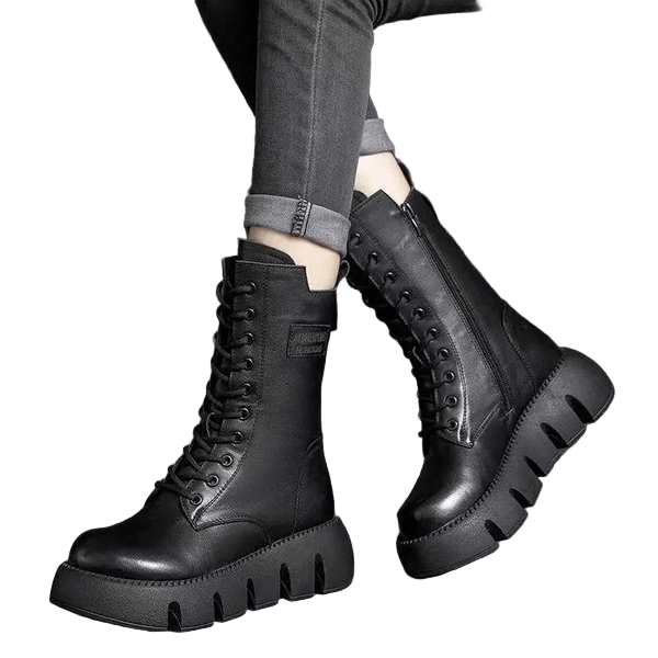 Bottines Femme Mi-hautes Confortables Style Classique - Foivo