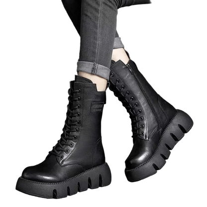 Bottines Femme Mi-hautes Confortables Style Classique - Foivo