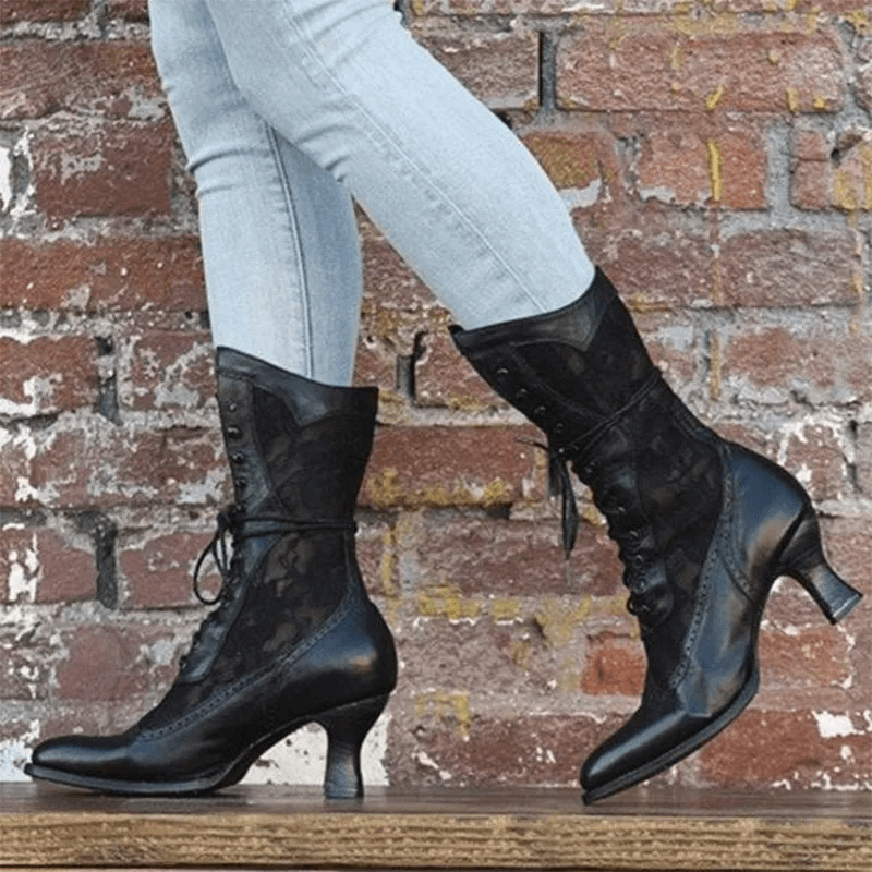 Bottines Vintage pour Femmes Chic 2