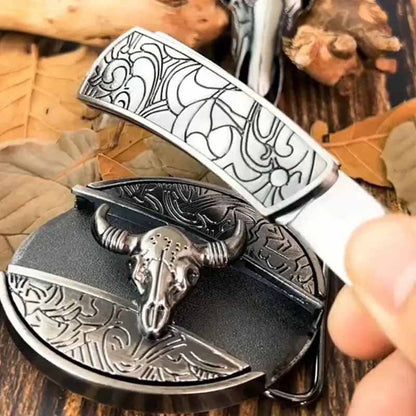 Boucle de Ceinture Cowboy Métallique avec Outil EDC Caché 1