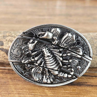 Boucle de Ceinture Cowboy Métallique avec Outil EDC Caché 19
