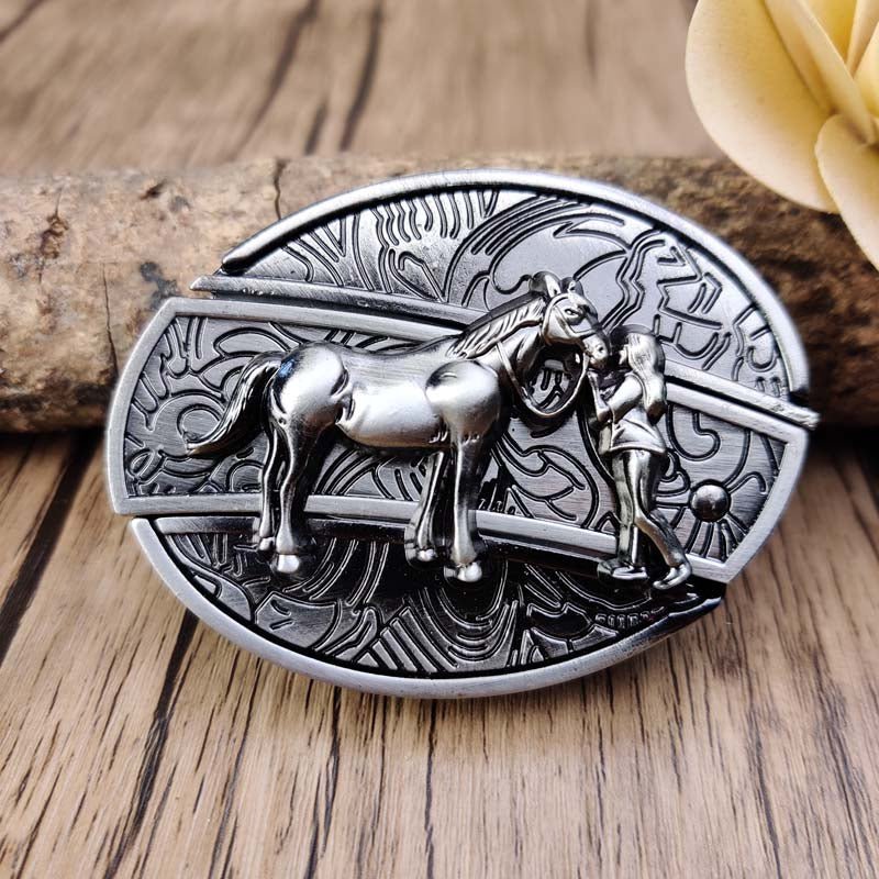 Boucle de Ceinture Cowboy Métallique avec Outil EDC Caché 24
