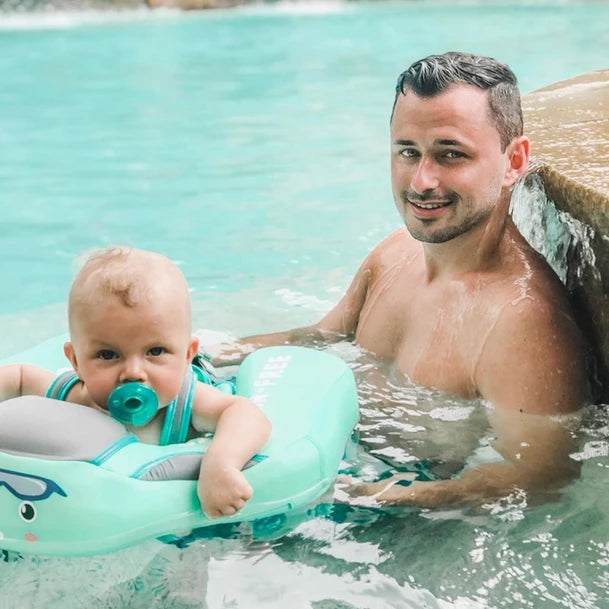Bouée d'apprentissage de la natation pour bébé, protection à 360°, réglable, en plastique sûr pour les enfants de 3 à 24 mois 2