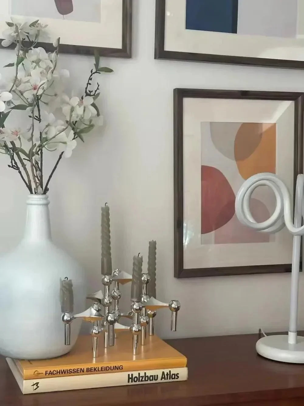 Bougeoir Moderne en Métal Moléculaire pour Décoration Intérieure 1