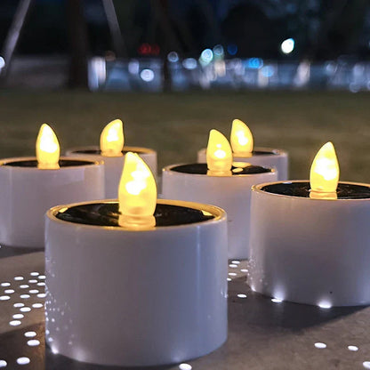 Bougies LED Solaire Éclairage Extérieur Vacillant 2
