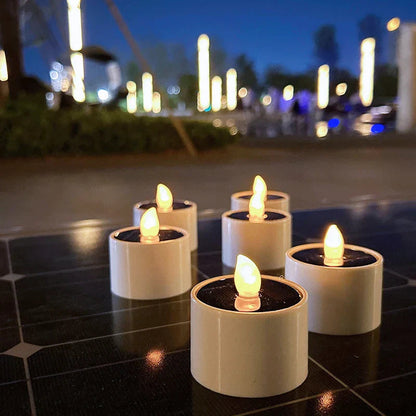Bougies LED Solaire Éclairage Extérieur Vacillant 3