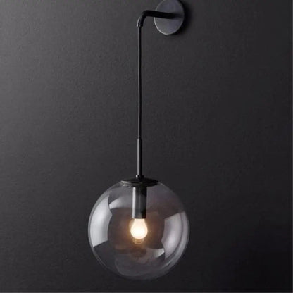 Lampe Murale Verre Luxe Noir Or
