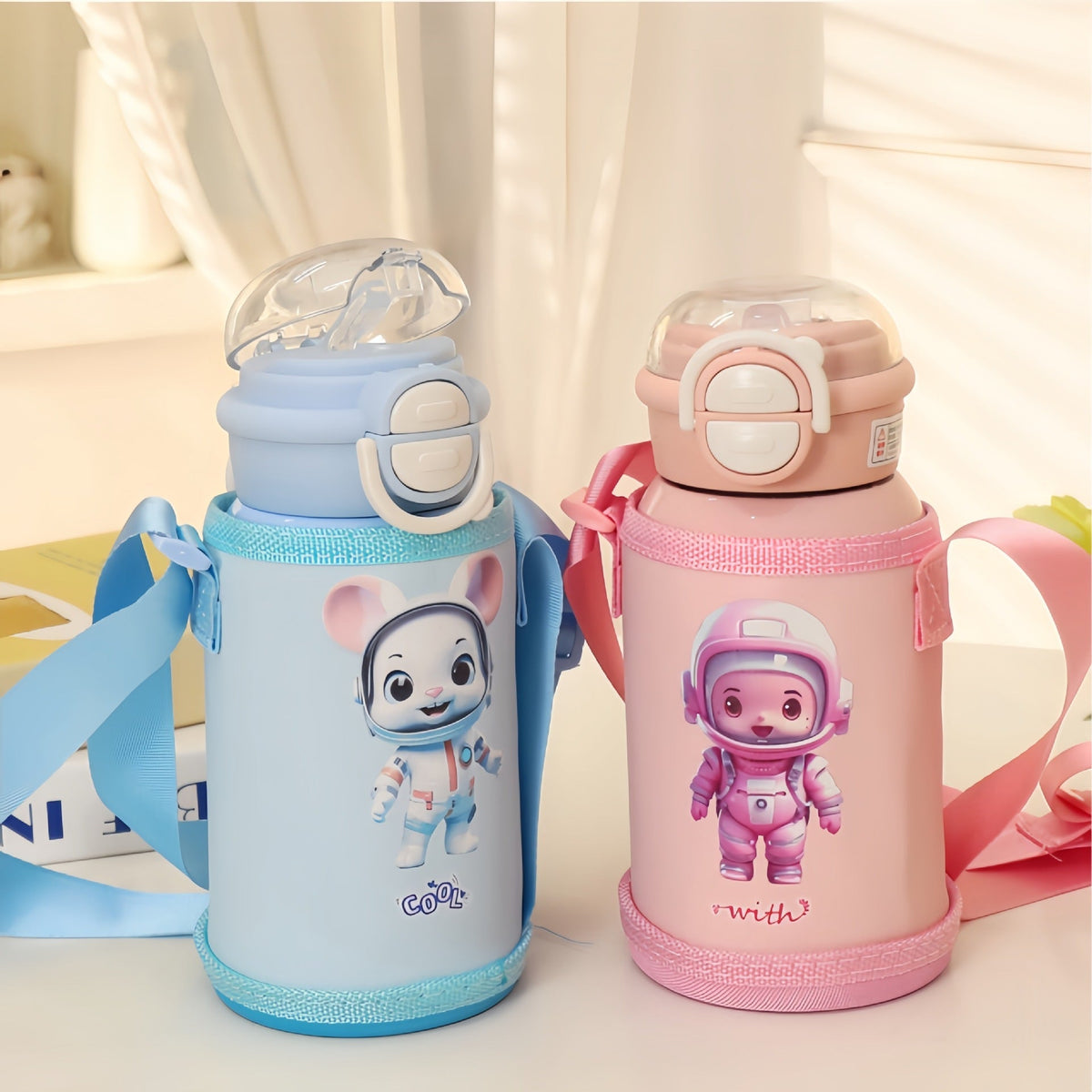 Bouteille Isotherme 1L Femme Pratique avec Design Amusant 1