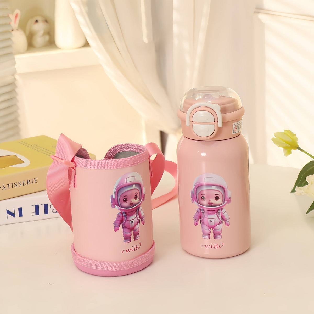 Bouteille Isotherme 1L Femme Pratique avec Design Amusant 5
