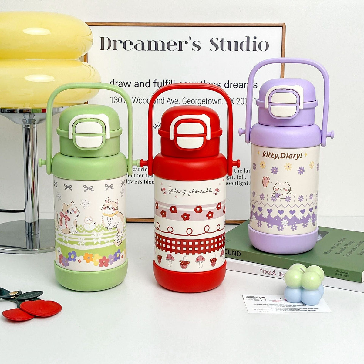 Bouteille Isotherme Femme Design Amusant avec Poignée Ergonomique 1