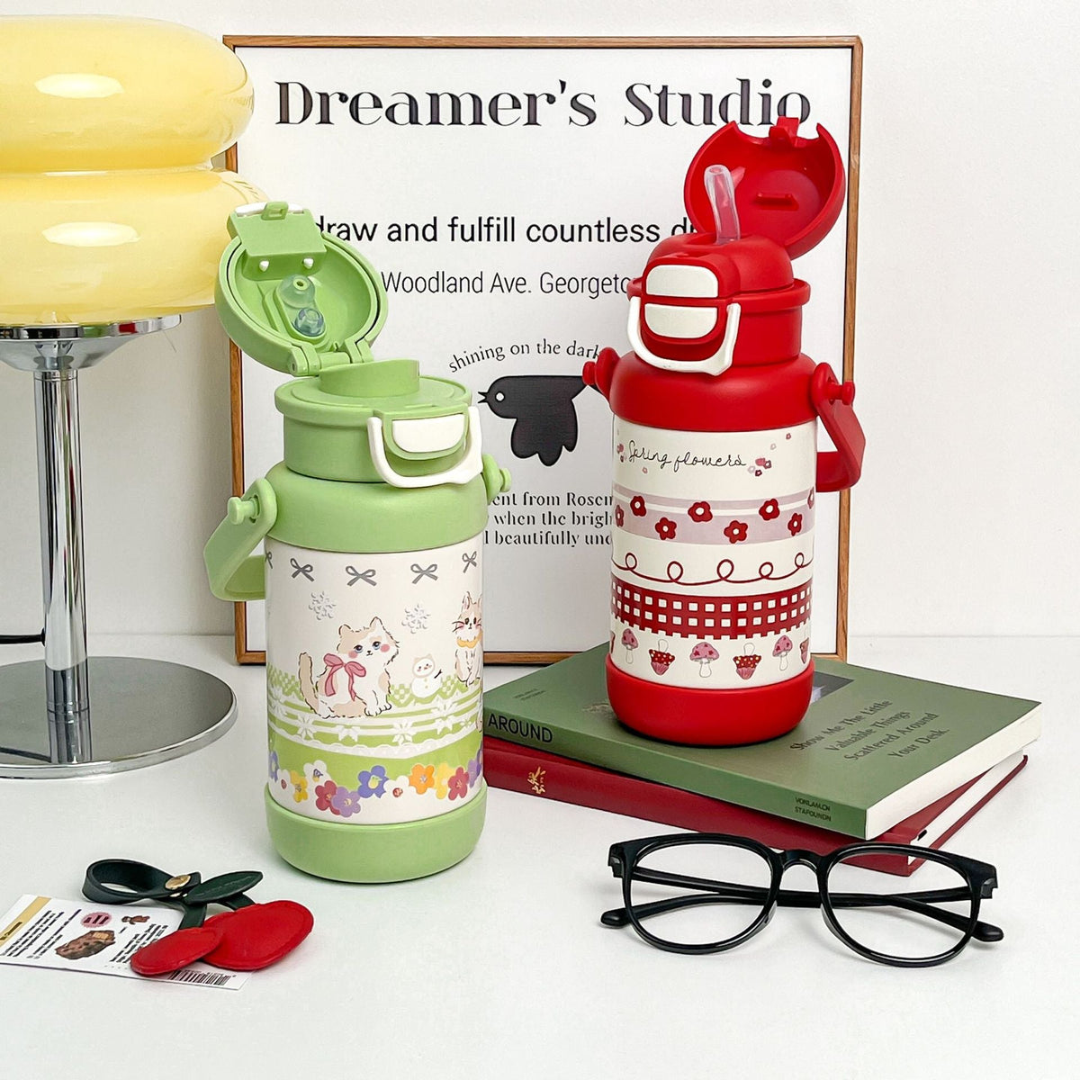 Bouteille Isotherme Femme Design Amusant avec Poignée Ergonomique 4