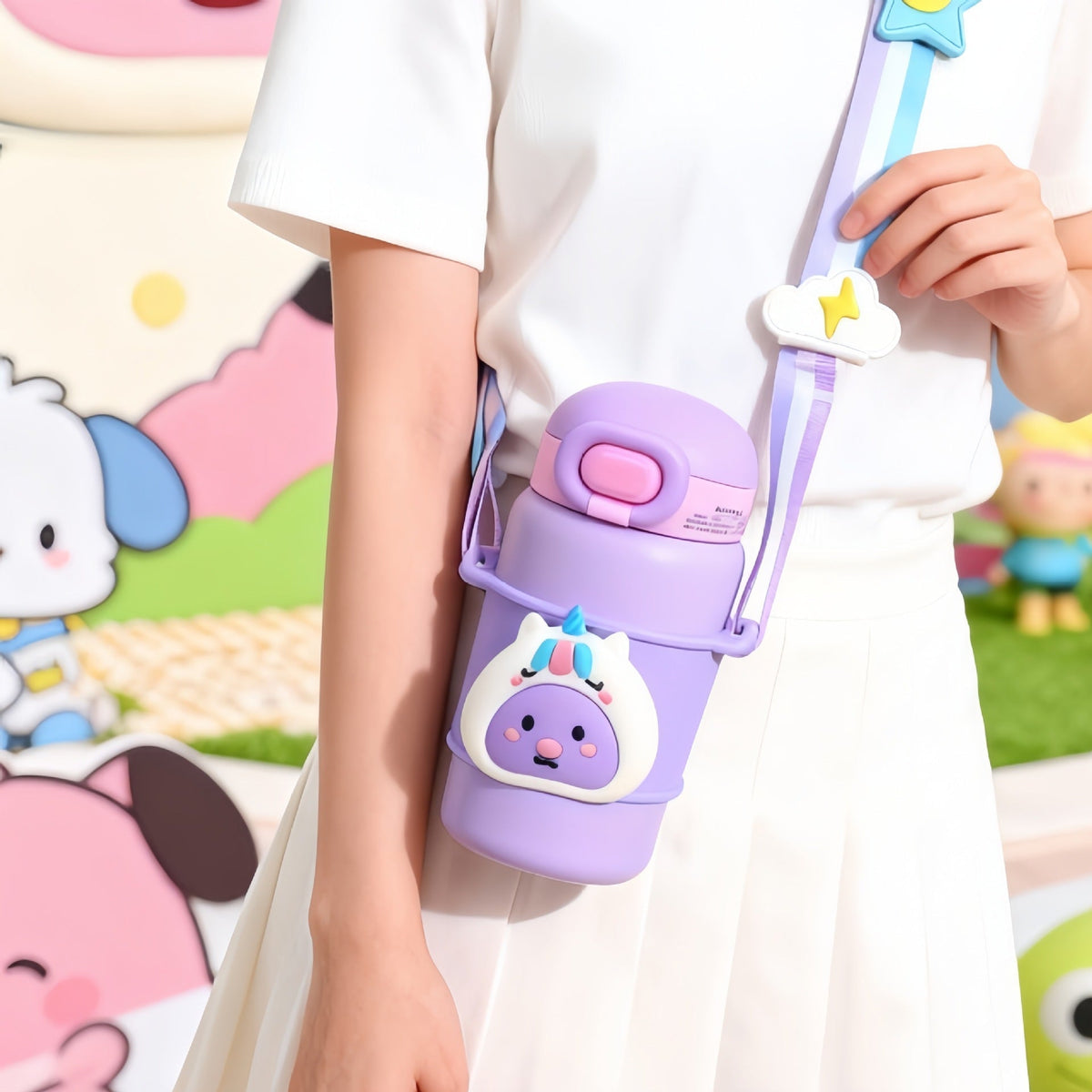 Bouteille d'Eau Isolée Femme Design Lapin 1