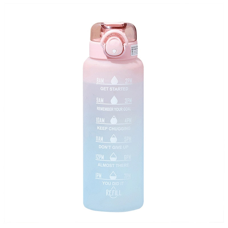 Bouteille d'eau Motivante avec Paille 10